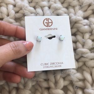 Sterling silver opal earrings